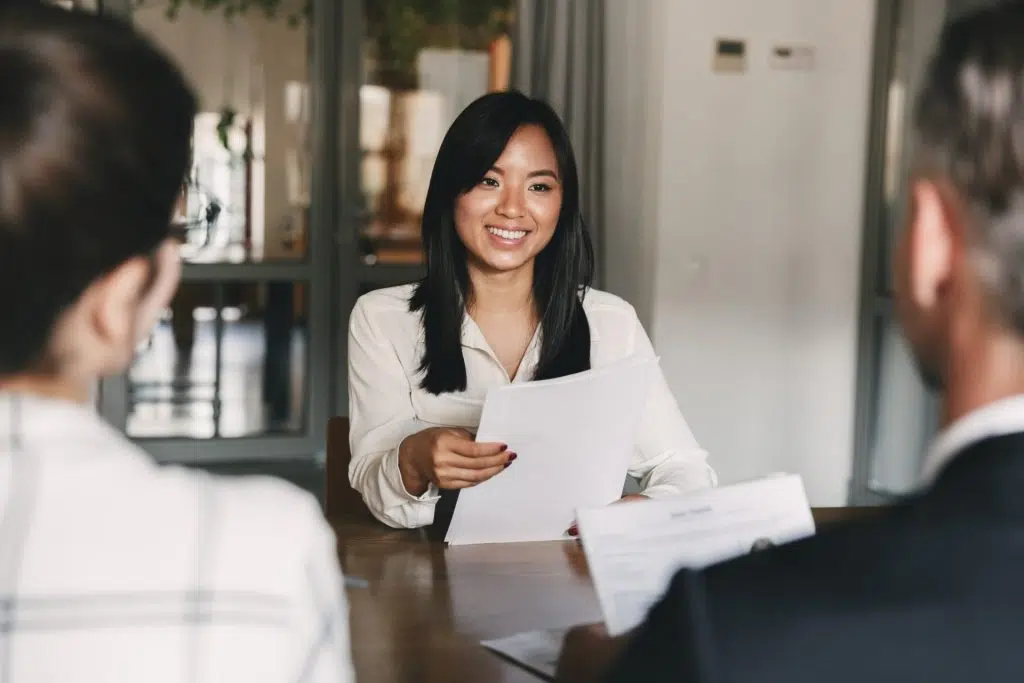 employee presenting business case to employer