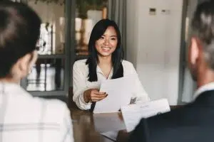 employee presenting business case to employer